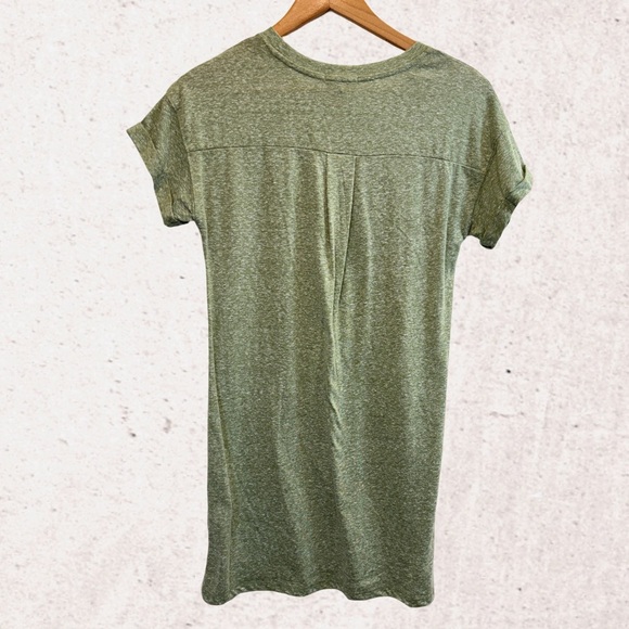 Z Supply Green Cuffed Sleeve Relaxed T-Shirt dress - Picture 2 of 4